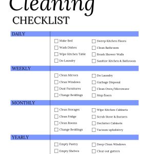 AirBnB Cleaning Checklist